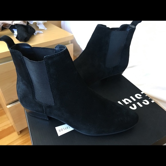 Design lab chelsea boots in black velvet - Picture 5 of 7
